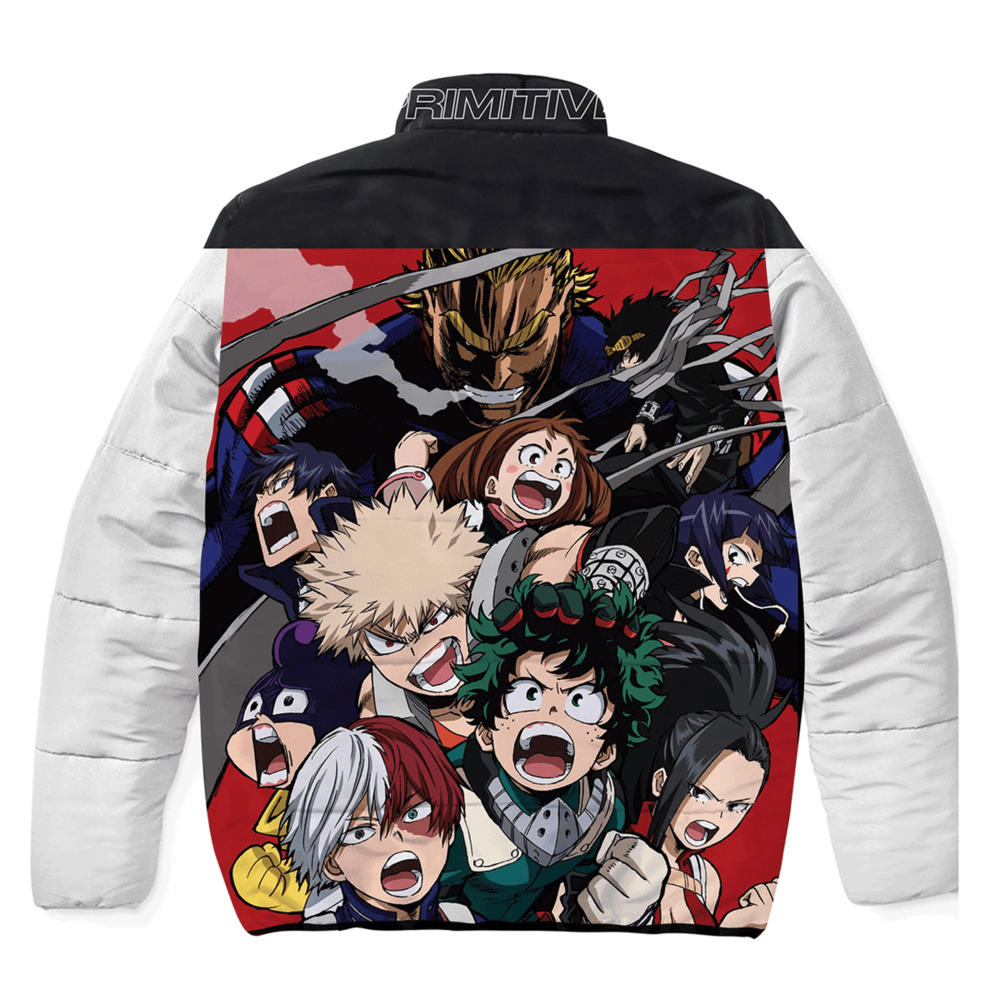 Primitive Skateboarding Apparel Men's X My Hero Academia Puffer Jacket
